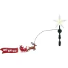 Online The Jolly Christmas Shop Kurt Adler 19.7" Lighted LED Star With Rotating Santa And Sleigh Christmas Tree Topper AD3001
