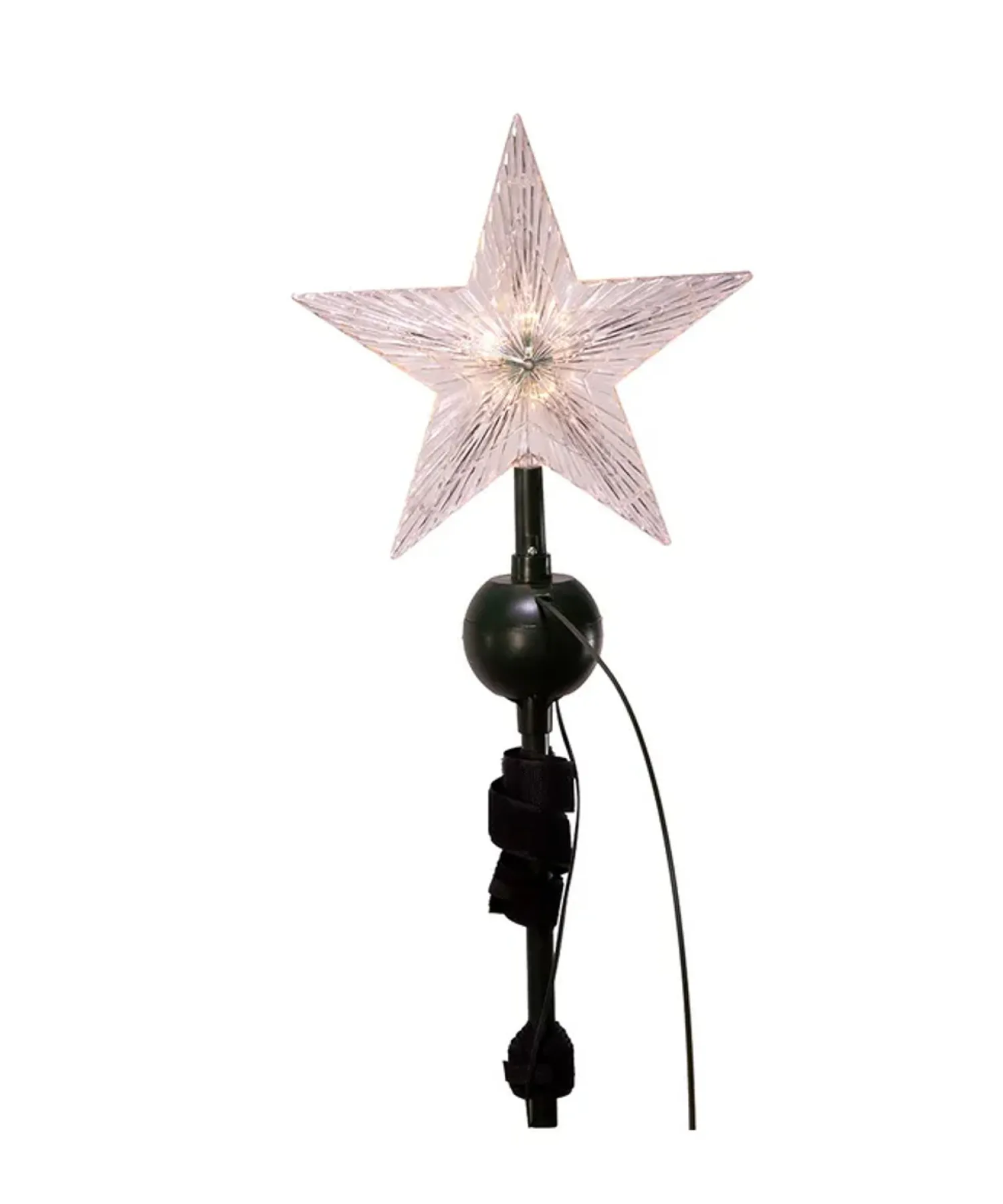 Online The Jolly Christmas Shop Kurt Adler 19.7" Lighted LED Star With Rotating Santa And Sleigh Christmas Tree Topper AD3001