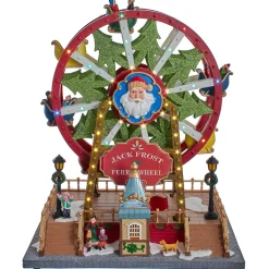 Clearance The Jolly Christmas Shop Kurt Adler 13" Lighted Musical Christmas Ferris Wheel Decoration JEL1322