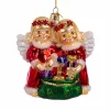 Best The Jolly Christmas Shop Kurt Adler 4" Noble Gems Angels With Gifts Glass Christmas Ornaments NBX0089