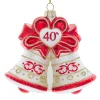 Best The Jolly Christmas Shop Kurt Adler 4.5" Noble Gems "40th Anniversary" Bell Glass Christmas Ornament NBX0106