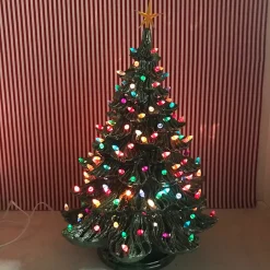 Outlet The Jolly Christmas Shop Large Lighted Green Ceramic Christmas Tree 23"