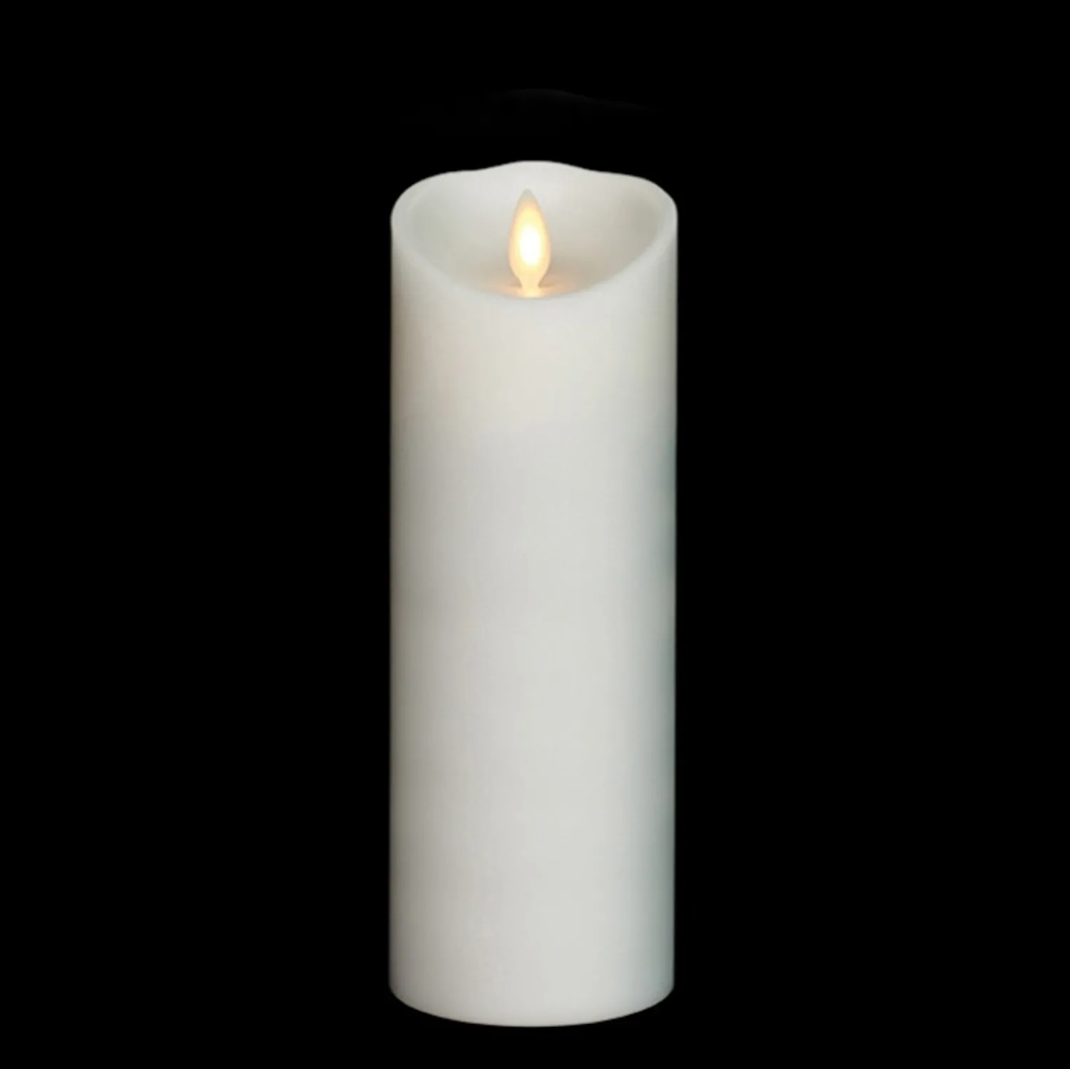 Discount The Jolly Christmas Shop Liown 3" X 4", 6", Or 8" Moving Flame White-Unscented Pillar Battery Candle