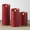 Sale The Jolly Christmas Shop Liown 3.5" X 5", 7", Or 9" Moving Flame Burgundy Red-Cinnamon Scented Pillar Battery Candle