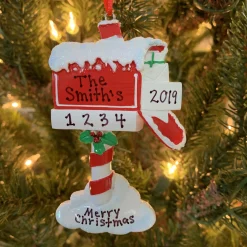 Sale The Jolly Christmas Shop Merry Mailbox Personalized Christmas Ornament OR1741