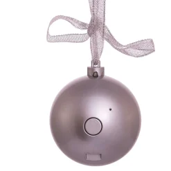 Clearance The Jolly Christmas Shop 70MM Bluetooth Musical Silver Ball Christmas Ornament USB1300