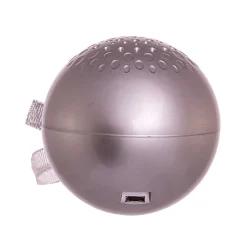 Clearance The Jolly Christmas Shop 70MM Bluetooth Musical Silver Ball Christmas Ornament USB1300