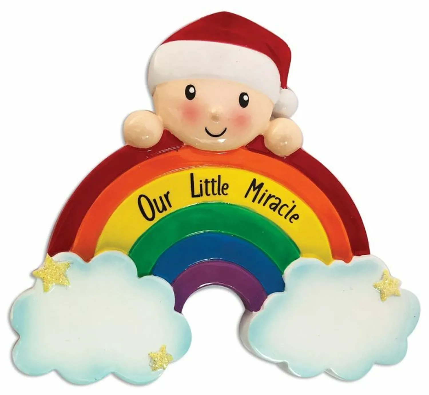 Outlet The Jolly Christmas Shop Our Little Miracle Rainbow Baby Personalized Christmas Ornament OR1965
