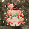 Discount The Jolly Christmas Shop Personalized Christmas Ornament Family Of 5 Building A Snowman OR1367-5