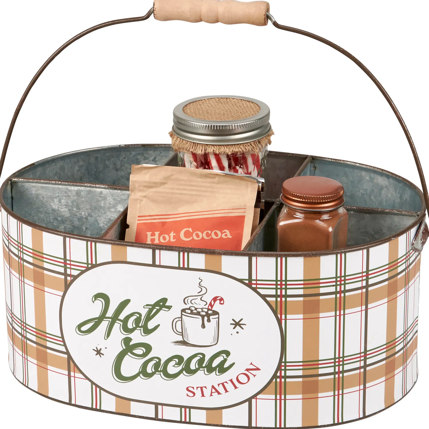 Hot The Jolly Christmas Shop Primitives By Kathy 12" Christmas Hot Cocoa Station Caddy 119060