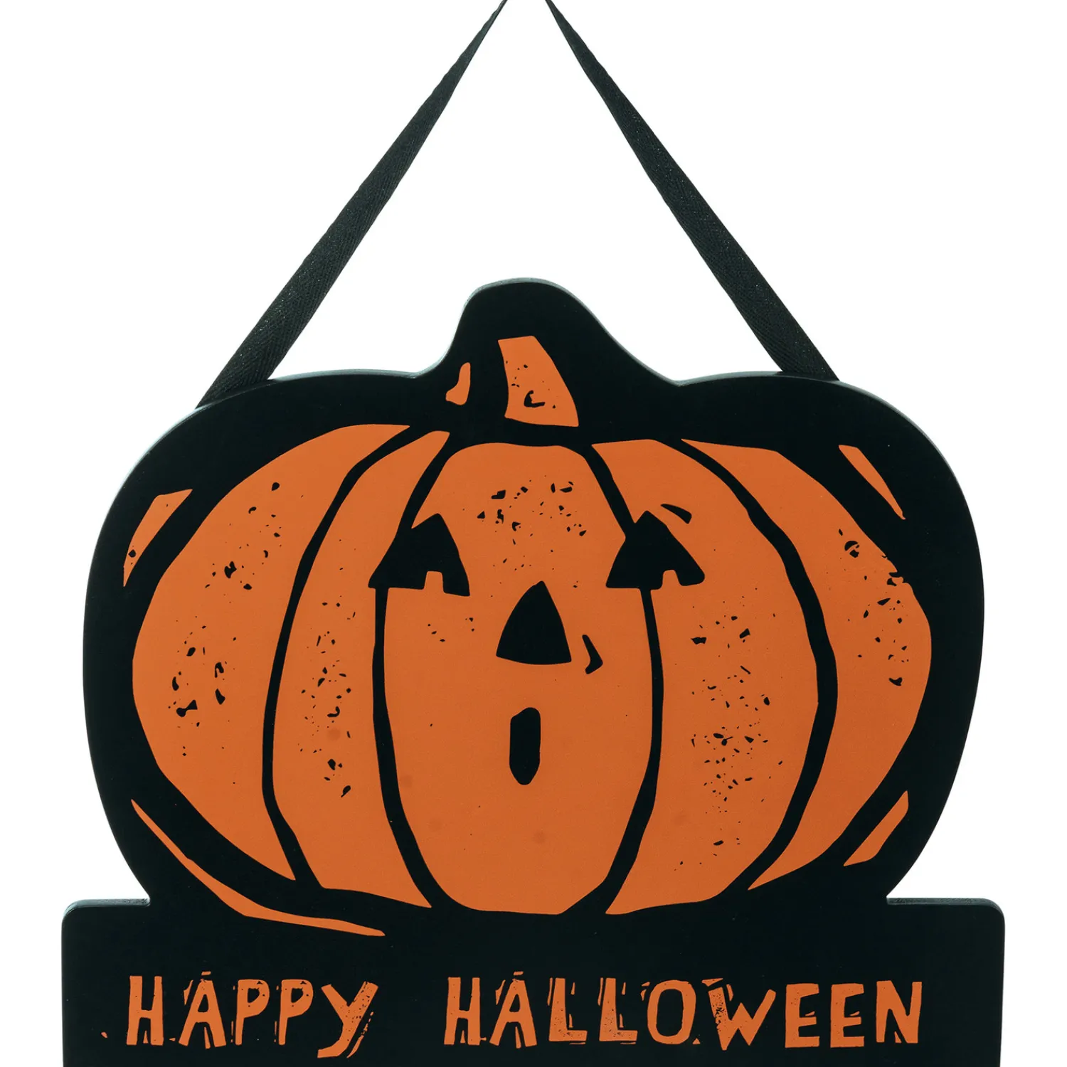 The Jolly Christmas Shop Primitives By Kathy 13" Happy Halloween Wall Hanging Sign 113482