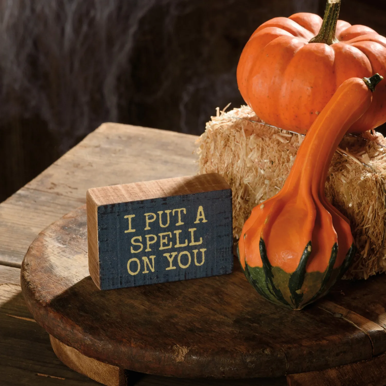 Clearance The Jolly Christmas Shop Primitives By Kathy 3" I Put A Spell On You Halloween Sign 113697