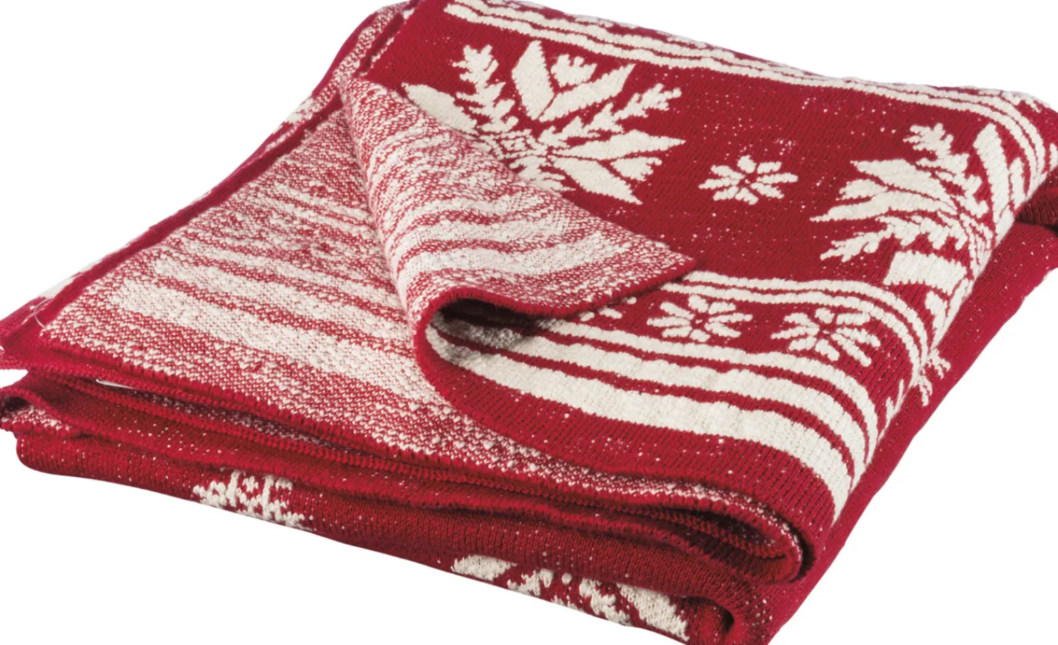 Discount The Jolly Christmas Shop Primitives By Kathy 60" Red And White Nordic Christmas Throw Blanket 37387