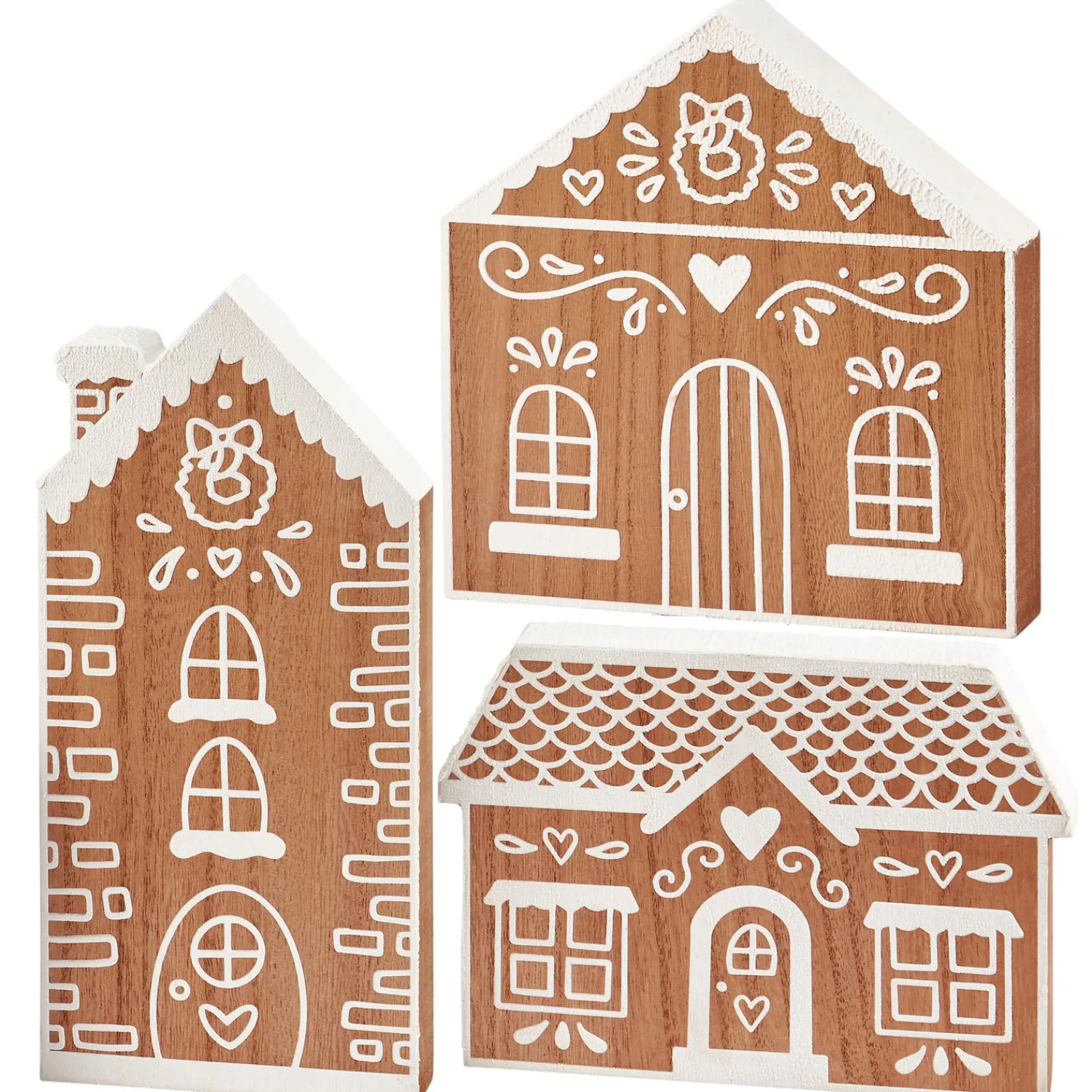 Online The Jolly Christmas Shop Primitives By Kathy Gingerbread House Chunky Sitter Set Of 3 Christmas Figures 119012