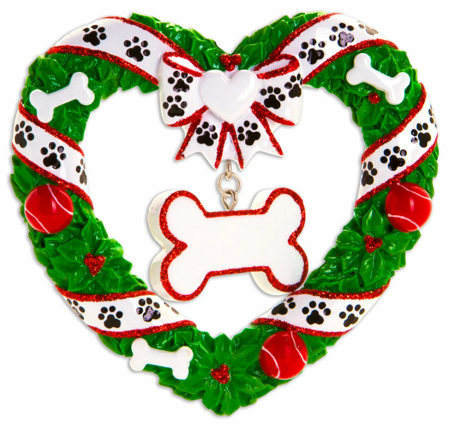 Outlet The Jolly Christmas Shop Puppy's First Christmas Wreath Personalized Christmas Ornament OR1612