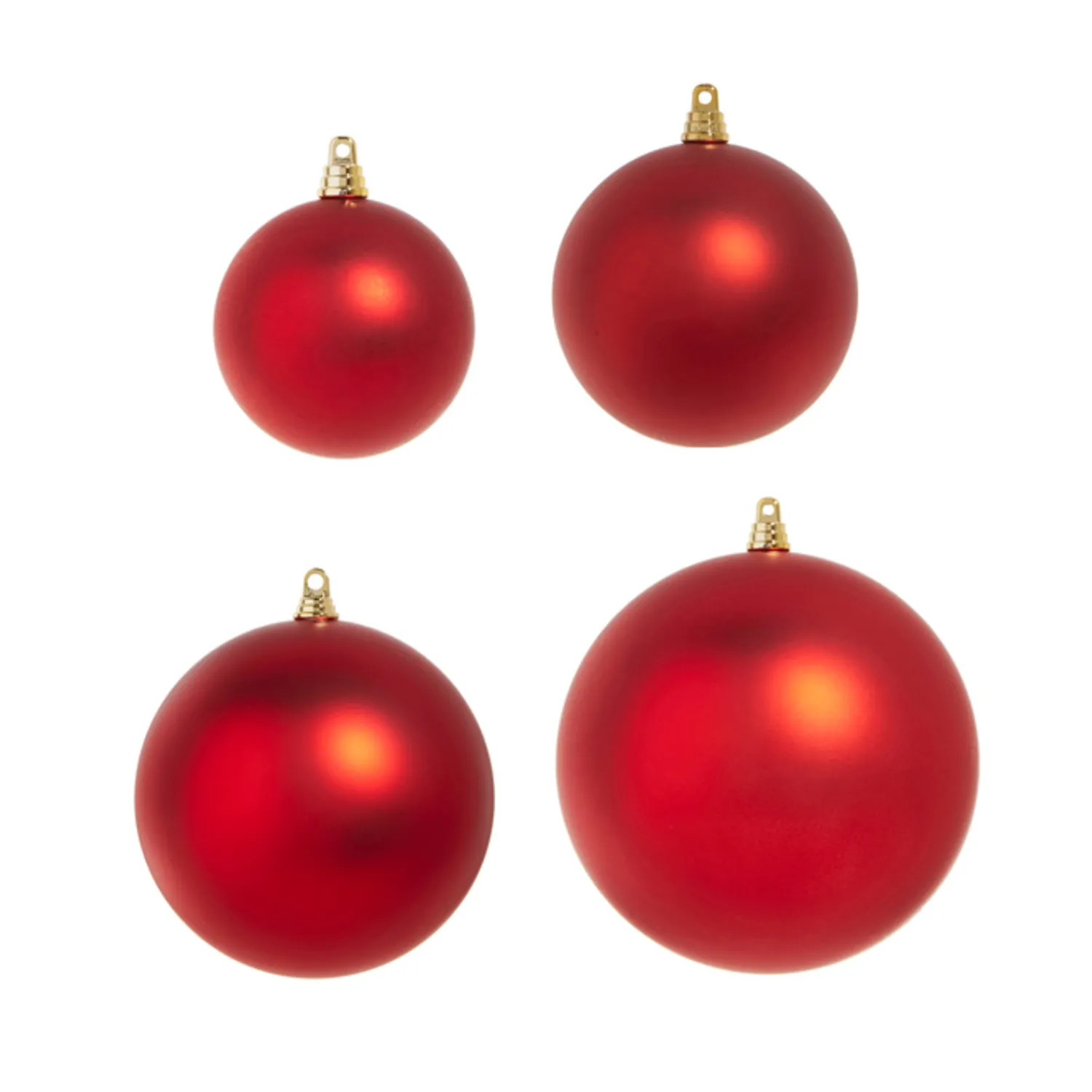 New The Jolly Christmas Shop Raz 3", 4", 6", Or 10" Large Red Matte Ball Christmas Ornaments