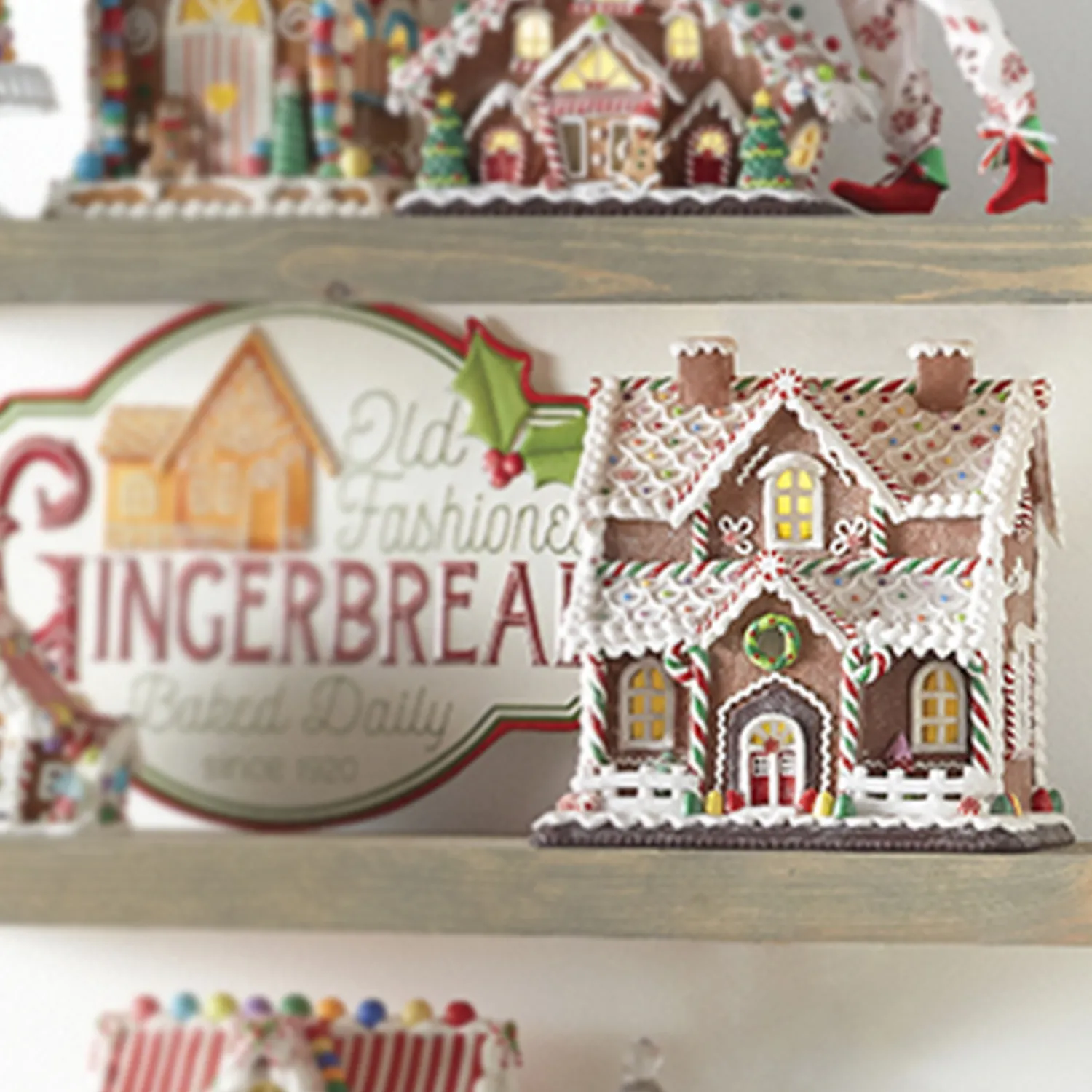 Online The Jolly Christmas Shop Raz 12.25" LED Lighted Two Story Gingerbread House Christmas Figure 4016095