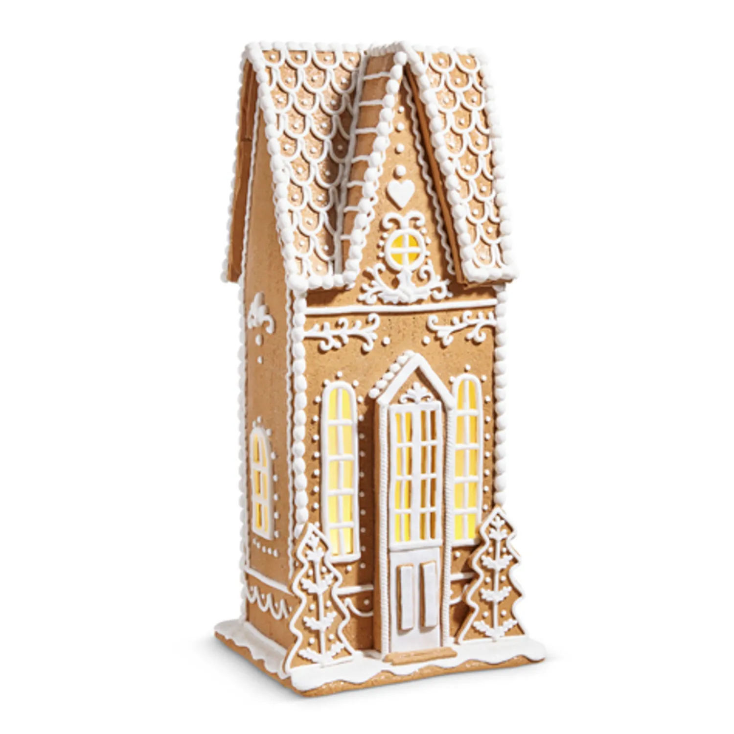 Clearance The Jolly Christmas Shop Raz 10.5", 12", Or 23" Large Traditional Lighted Christmas Gingerbread House With White Icing