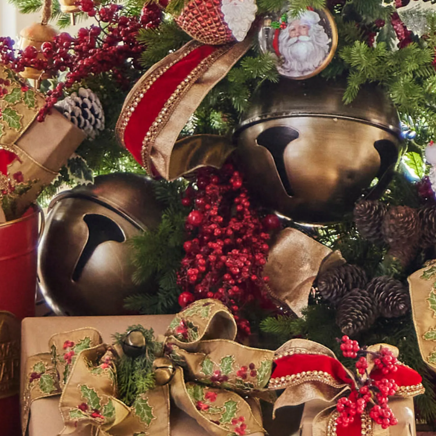 Hot The Jolly Christmas Shop Raz 7.75", 10.5", Or 13.75" Antiqued Gold Jingle Bell Metal Christmas Ornament