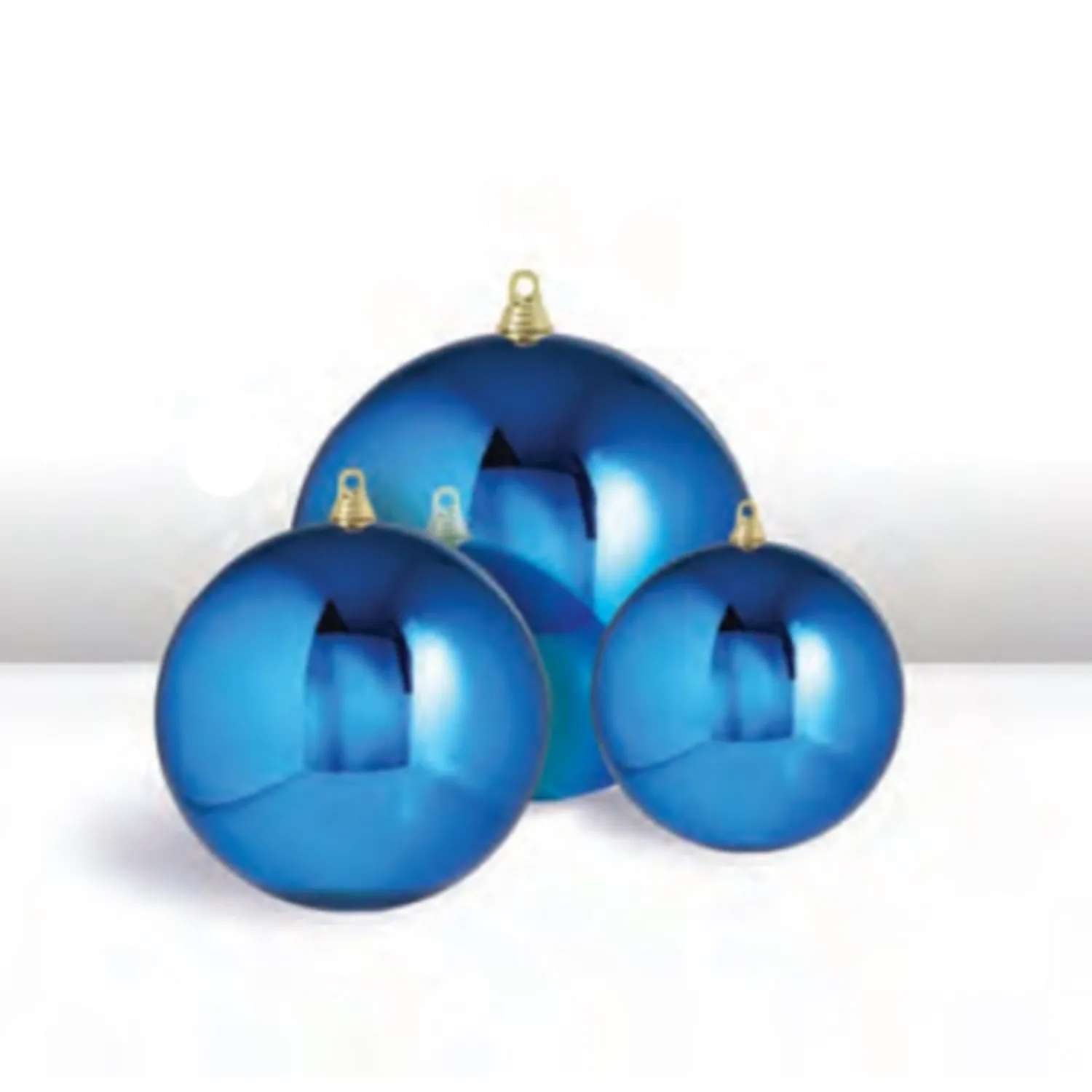 Outlet The Jolly Christmas Shop Raz 3", 4", Or 6" Large Blue Shiny Ball Christmas Ornaments