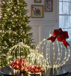 Online The Jolly Christmas Shop Raz 14", 19", Or 23.5" Large Gold Lighted Metal Frame Ornament Christmas Decoration