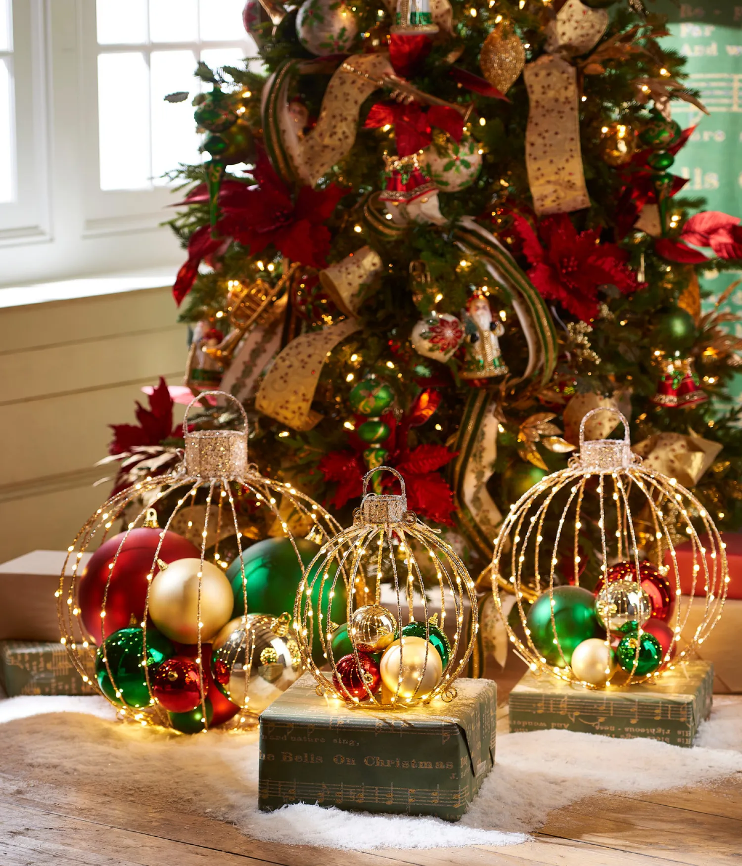Online The Jolly Christmas Shop Raz 14", 19", Or 23.5" Large Gold Lighted Metal Frame Ornament Christmas Decoration