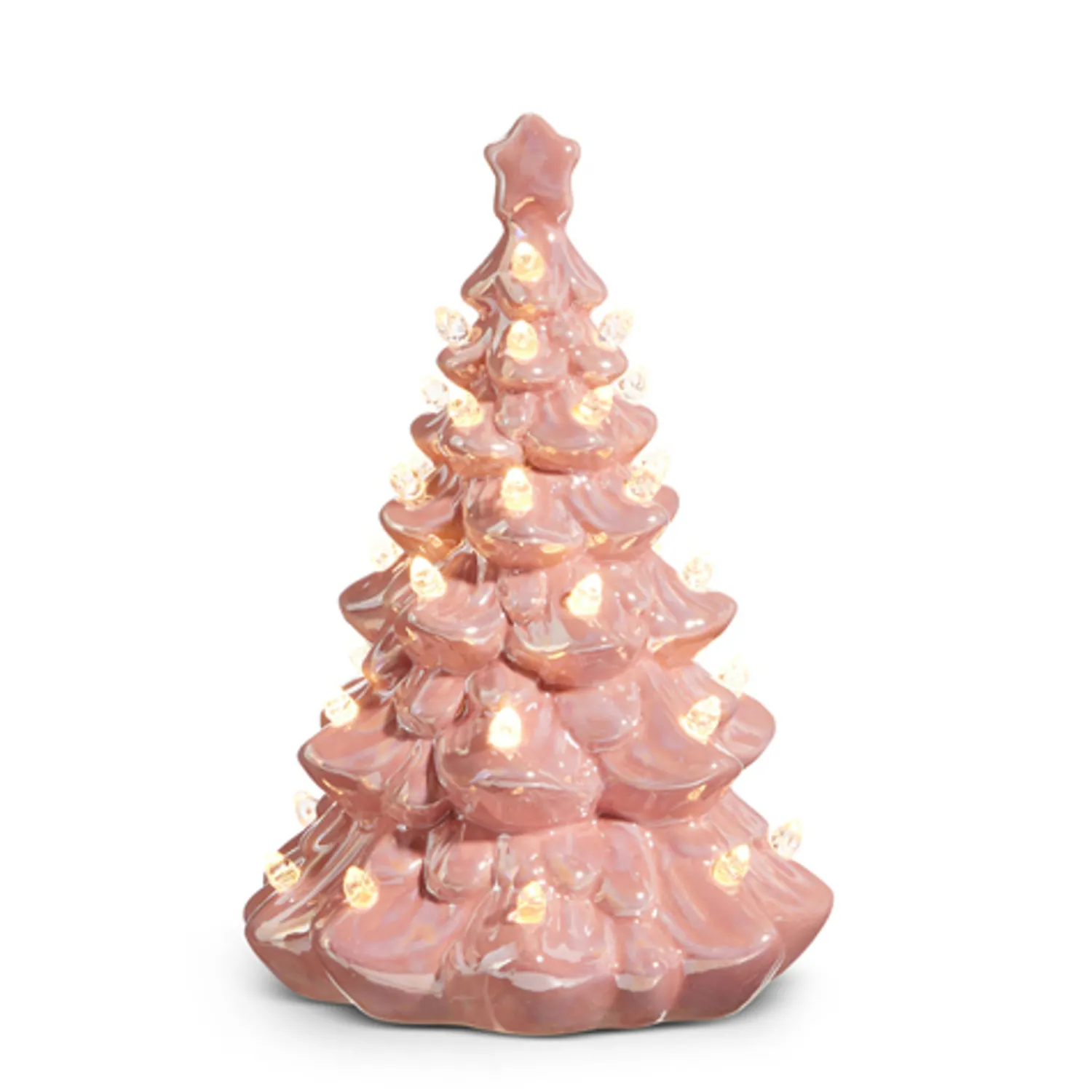 Clearance The Jolly Christmas Shop Raz 5", 8", Or 13" Lighted Pink Ceramic Christmas Tree