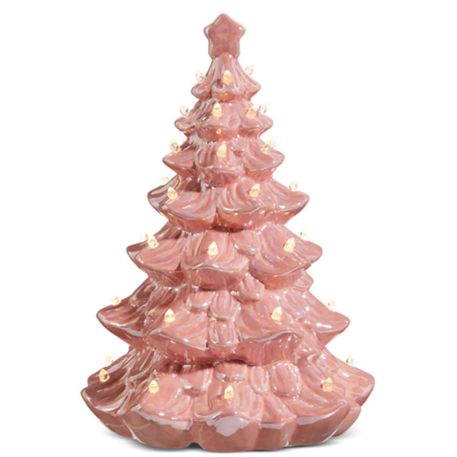 Clearance The Jolly Christmas Shop Raz 5", 8", Or 13" Lighted Pink Ceramic Christmas Tree