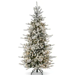 Clearance The Jolly Christmas Shop Raz 7.5', 9', Or 12' O Tannenbaum Snowy Rocky Mountain Spruce Christmas Tree With LED Lights