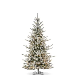 Clearance The Jolly Christmas Shop Raz 7.5', 9', Or 12' O Tannenbaum Snowy Rocky Mountain Spruce Christmas Tree With LED Lights