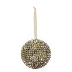 Online The Jolly Christmas Shop Raz 3.5", 4.5", Or Large 6" Pave Crystal And Gold Ball Christmas Ornament