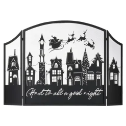 Best The Jolly Christmas Shop Raz 48" And To All A Good Night Christmas Fireplace Screen 4117027