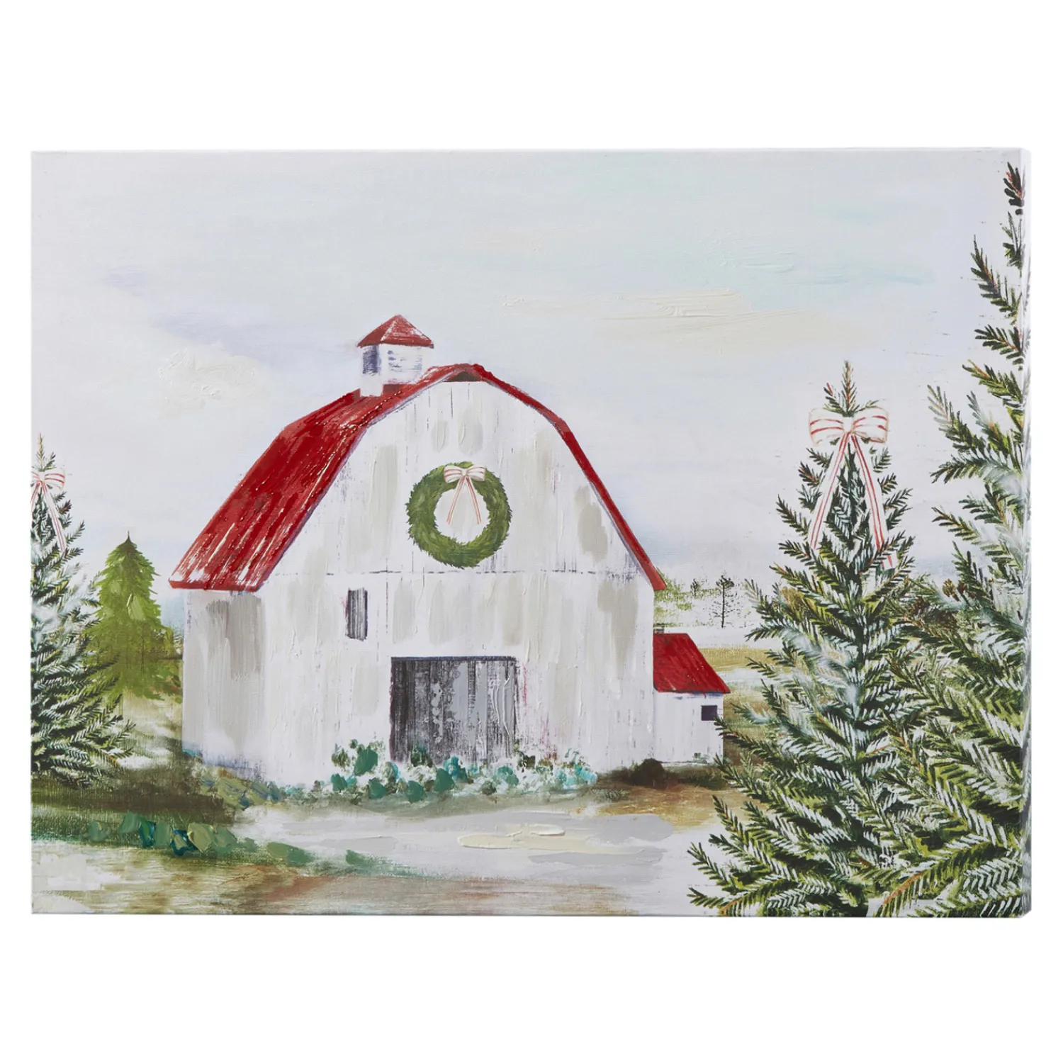 Outlet The Jolly Christmas Shop Raz 23.75" Barn Wall Art Christmas Sign 3957332
