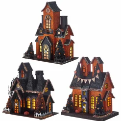 Discount The Jolly Christmas Shop Raz 12.25" Battery Operated Lighted Haunted House Halloween Decoration 4012528