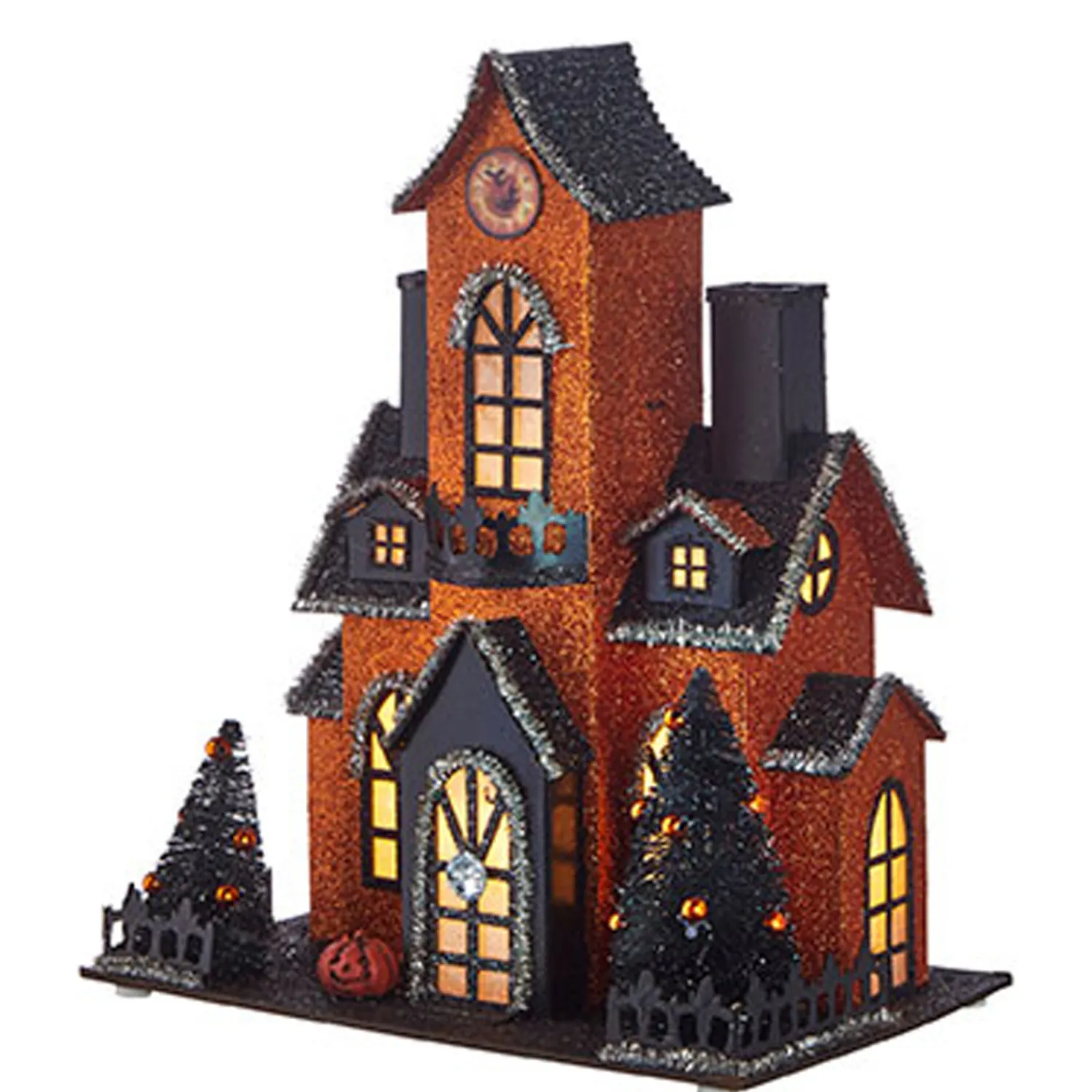 Discount The Jolly Christmas Shop Raz 12.25" Battery Operated Lighted Haunted House Halloween Decoration 4012528