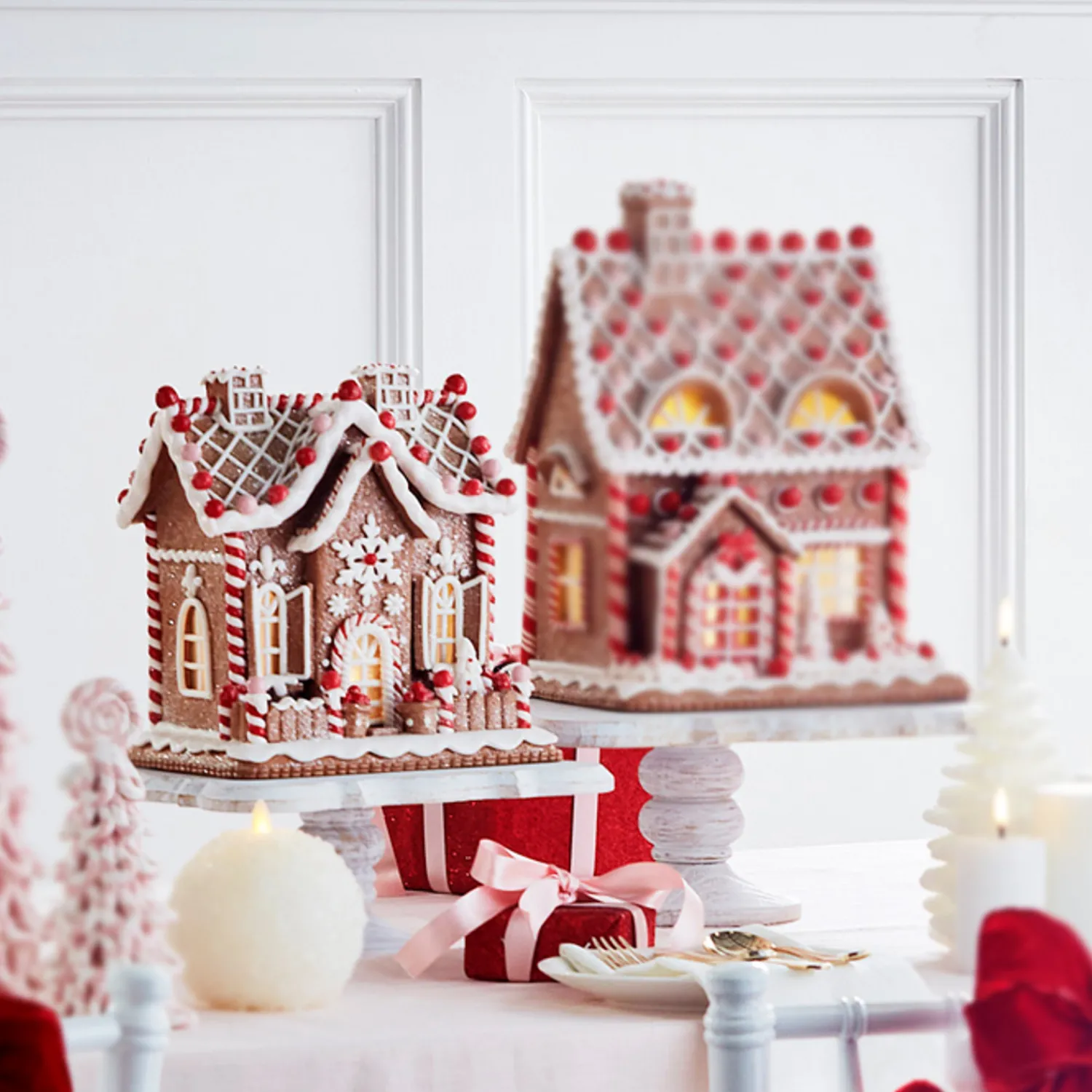 The Jolly Christmas Shop Raz 9" Battery Operated Lighted Gingerbread House Christmas Decoration 4316087