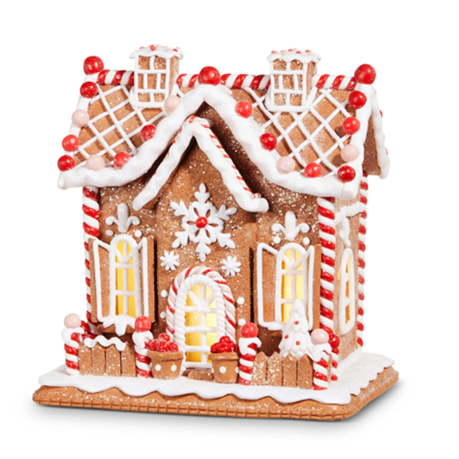 The Jolly Christmas Shop Raz 9" Battery Operated Lighted Gingerbread House Christmas Decoration 4316087