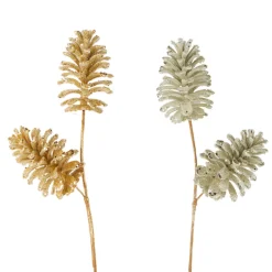 Online The Jolly Christmas Shop Raz 21.5" Beaded And Glittered Pinecone Stem Christmas Tree Spray F4106758