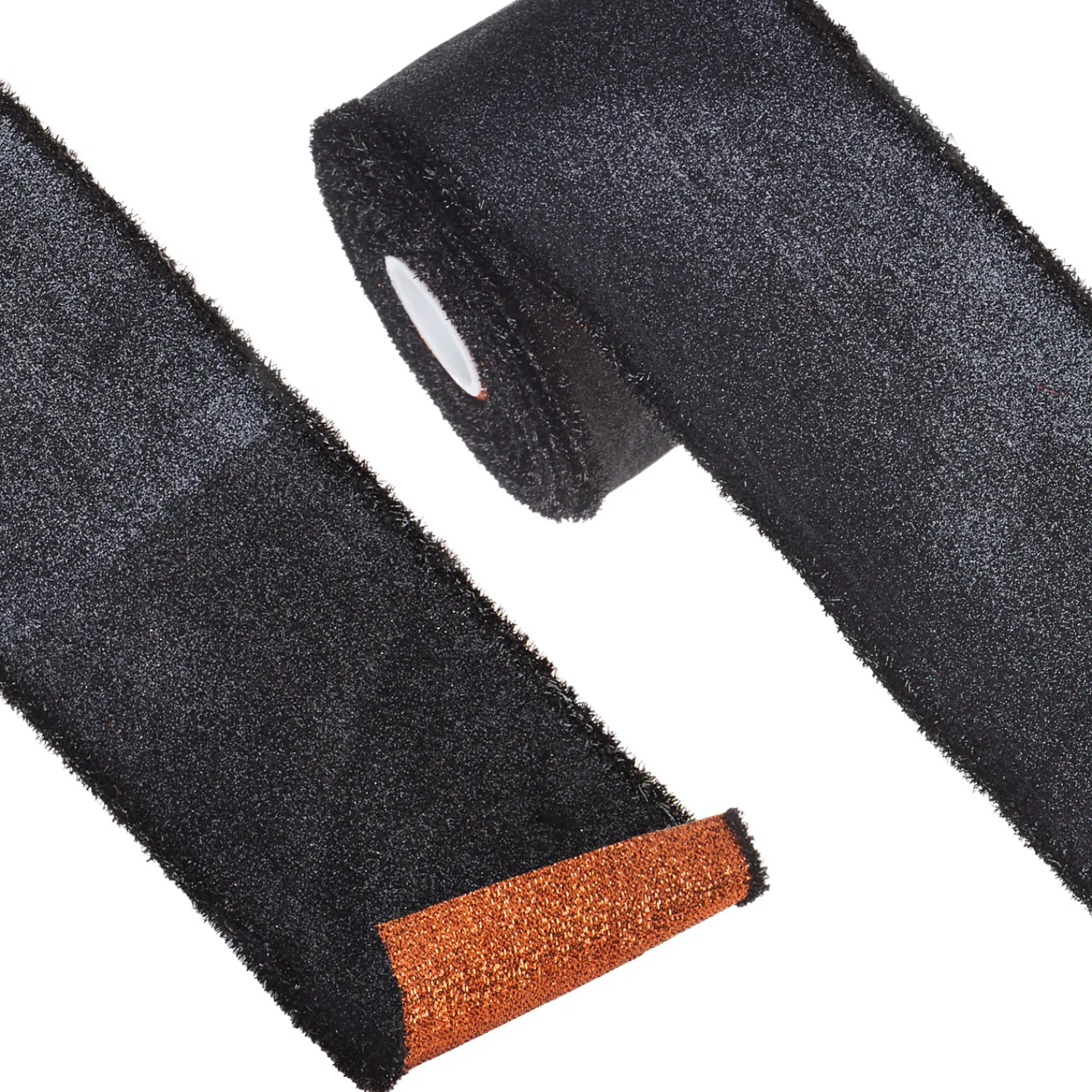 Discount The Jolly Christmas Shop Raz 4" Black And Orange Double Sided Glitter Wired Halloween Ribbon R4271760