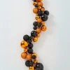 Sale The Jolly Christmas Shop Raz 4' Black And Orange Plastic Ball Halloween Garland G4332727