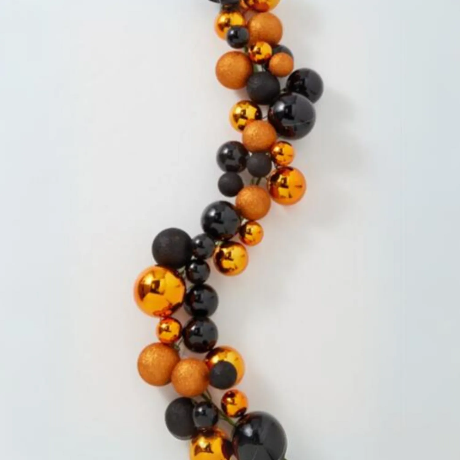Sale The Jolly Christmas Shop Raz 4' Black And Orange Plastic Ball Halloween Garland G4332727