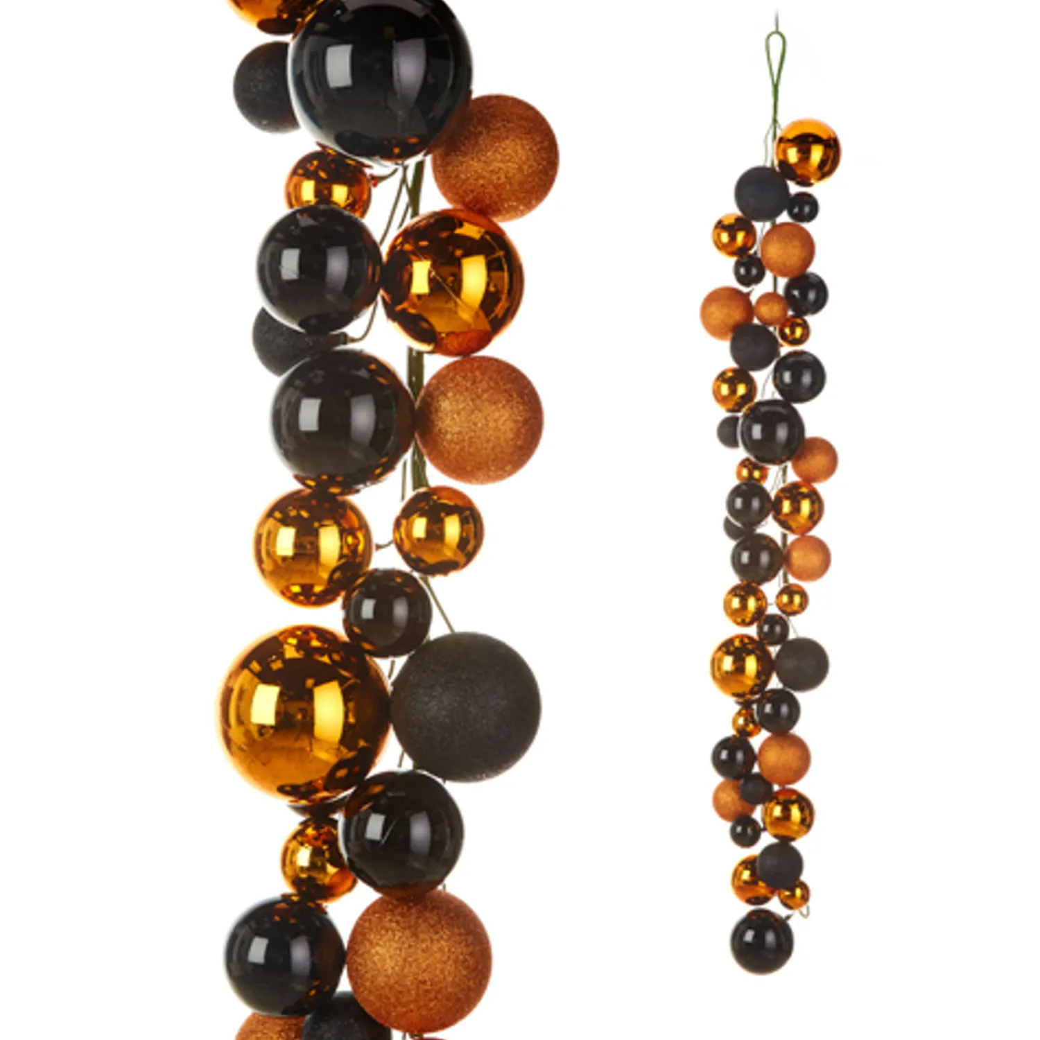 Sale The Jolly Christmas Shop Raz 4' Black And Orange Plastic Ball Halloween Garland G4332727