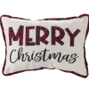 Hot The Jolly Christmas Shop Raz 20" Black And Red Plaid Merry Christmas Pillow 4045028