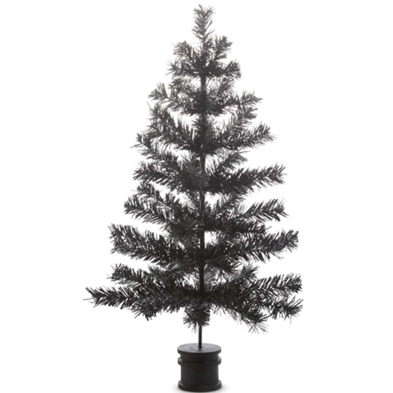 New The Jolly Christmas Shop Raz 36" Black Tinsel Bottle Brush Halloween Tree 4419075
