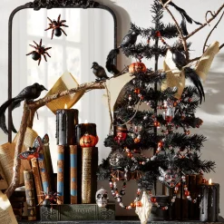 New The Jolly Christmas Shop Raz 36" Black Tinsel Bottle Brush Halloween Tree 4419075