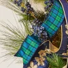 New The Jolly Christmas Shop Raz 2.5" Black Watch Plaid Wired Christmas Ribbon R4427722