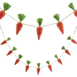 Clearance The Jolly Christmas Shop Raz 5' Bottle Brush Carrot Easter Garland G4415501