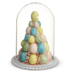 Online The Jolly Christmas Shop Raz 5.5" Bottle Brush Tree With Egg Ornaments In Cloche Easter Decoration 4415511