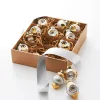 Clearance The Jolly Christmas Shop Raz 2" Box Of 12 Champagne And Silver Vintage Christmas Ornament Set 4320927