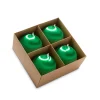 Hot The Jolly Christmas Shop Raz 4" Box Of 4 Green Satin Ball Vintage Inspired Christmas Ornaments 4332733